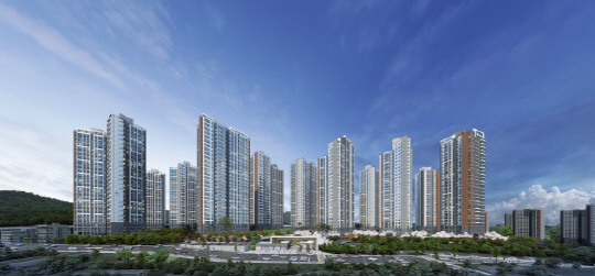 유림E&C, 일광 노르웨이숲 오션포레 주경 투시도